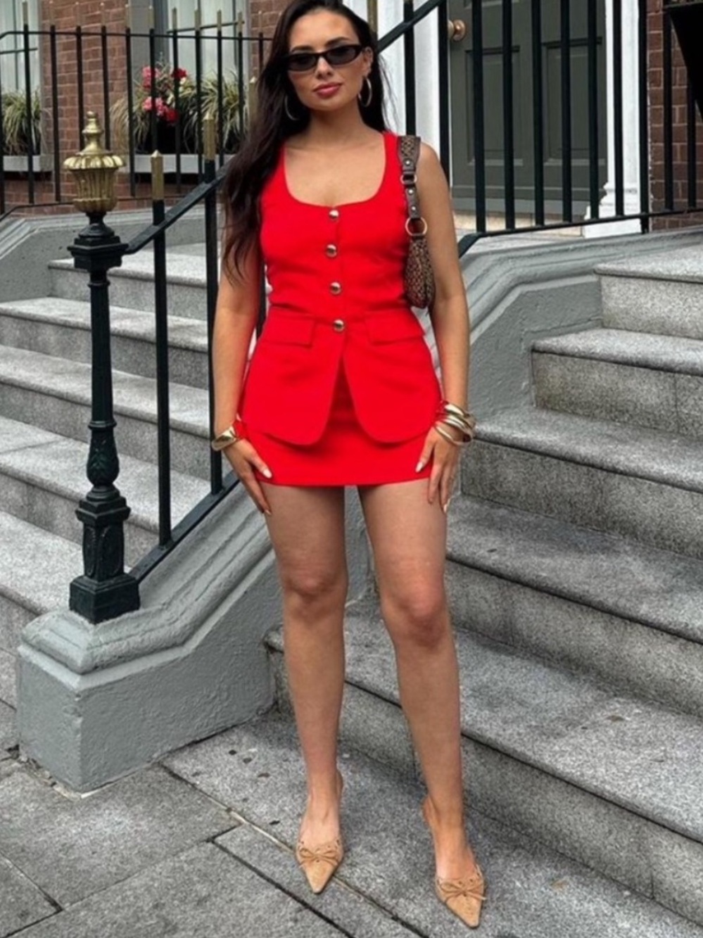 Amanda Uprichard Kya Romper in Crimson